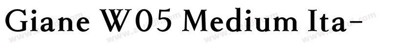 Giane W05 Medium Ita字体转换